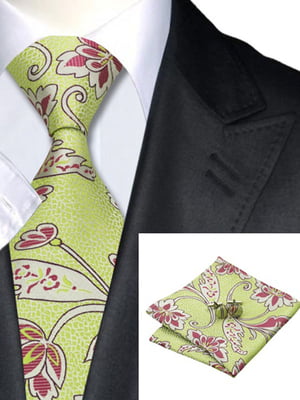 Подарунковий набір: краватка, хустка та запонки | 6456988