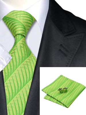 Подарунковий набір: краватка, хустка та запонки | 6456989
