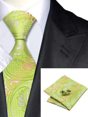 Подарунковий набір: краватка, хустка та запонки | 6456992