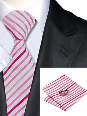 Набір подарунковий: краватка, хустка та запонки | 6457271