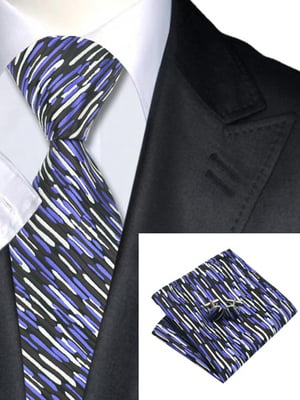 Набір подарунковий: краватка, хустка та запонки | 6457273