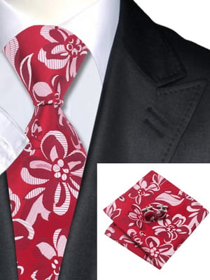 Набір подарунковий: краватка, хустка та запонки | 6457302
