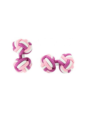 Запонки шариковые розовые узелком | 6457328