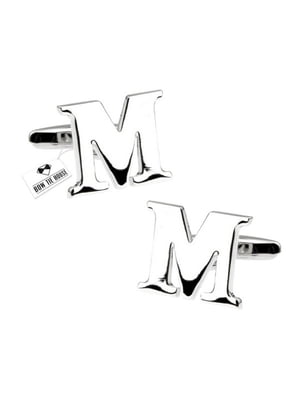Запонки металические с буквой M | 6457601