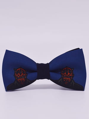 Краватка-метелик синя з принтом | 6457640