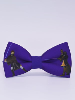 Краватка-метелик фіолетова з принтом | 6457647