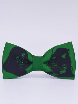 Краватка-метелик зелена з принтом | 6457648