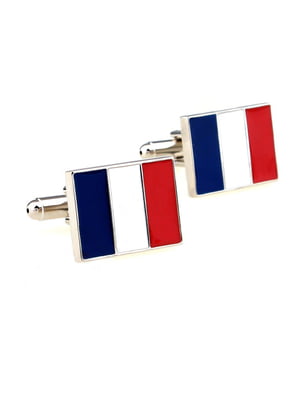 Запонки флаг Франции металические | 6457653