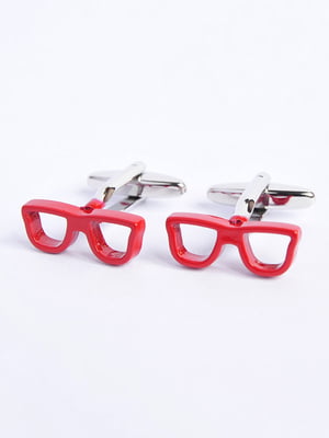 Запонки червоні у вигляді окулярів | 6457825