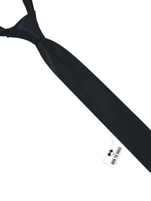 Краватка вузька чорна атласна | 6458115