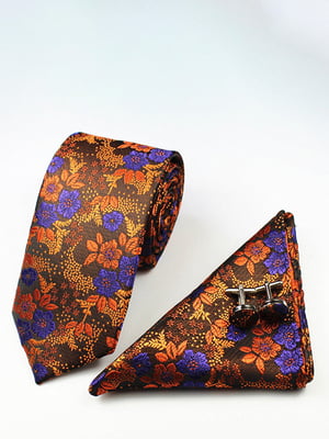 Набір: краватка, хустка та запонки | 6458240