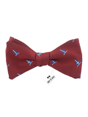 Краватка-метелик червона з корабликами | 6458293