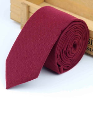 Краватка вовняна вишневого кольору | 6458320