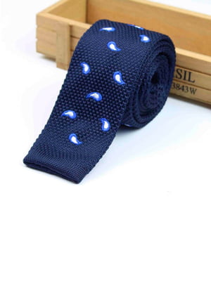 Краватка трикотажна синя | 6458331