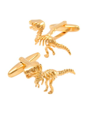 Запонки металеві золотаві з Динозаврами | 6458388