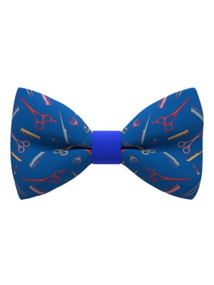 Краватка-метелик синя з принтом | 6458516