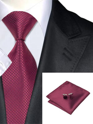 Набір: краватка, хустка та запонки | 6458594
