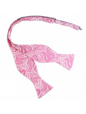 Краватка-метелик рожевий текстурний в огірках | 6458868