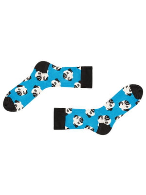 Шкарпетки блакитні з принтом | 6458874