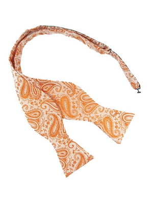 Краватка-метелик помаранчевий текстурний в огірках | 6458875