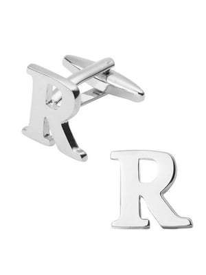 Запонки металеві з буквою R | 6459047