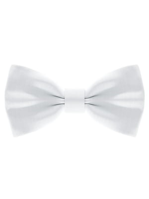 Краватка-метелик атласна білого кольору | 6459065