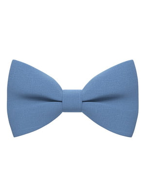 Краватка-метелик блакитна льняна | 6459082