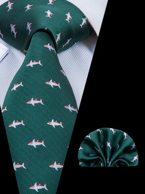 Набір темно-зелений з акулами | 6459215
