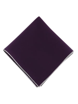 Хустка фіолетова з білою окантовкою | 6459293