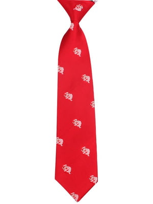 Краватка червона в принт | 6459395