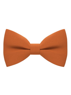 Краватка-метелик льняна помаранчева матова | 6459417