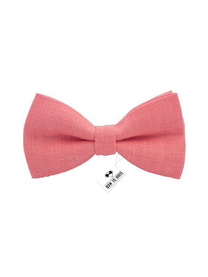 Краватка-метелик ніжно-рожева льняна | 6459441