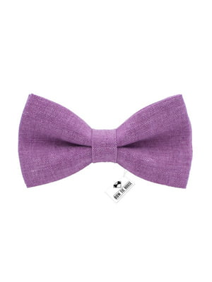 Краватка-метелик льняна фіолетова | 6459444