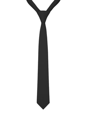 Краватка чорна вузька з габардину (7 см) | 6459686