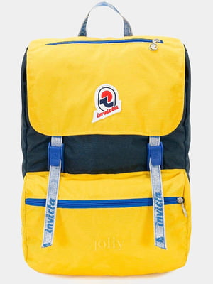 Рюкзак синий с желтыми вставками | 6459766