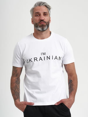 Футболка біла з принтом "I'm Ukrainian" | 6459802