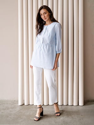 Блуза для вагітних блакитна | 6466391