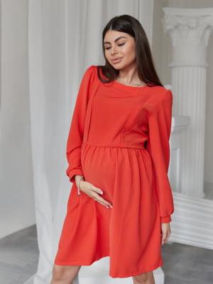 Сукня для вагітних помаранчевого кольору | 6466541