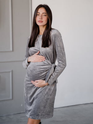 Сукня для вагітних сіра | 6466583