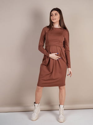 Сукня для вагітних коричнева | 6466758