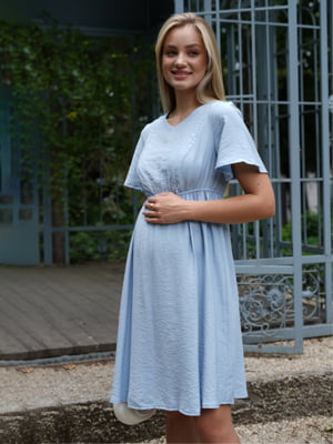 Сукня для вагітних блакитна | 6466793