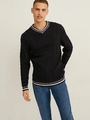 Пуловер темно-синий | 6466965