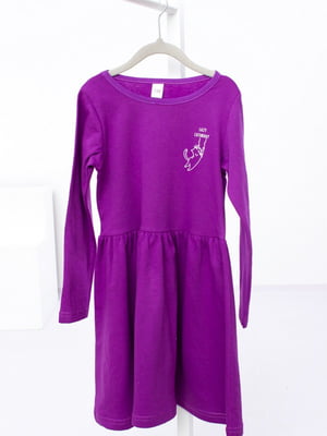 Платье фиолетовое с принтом | 6476515