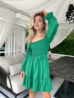 Сукня А-силуету зелена | 6423558