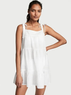 Міні-сукня А-силуету біла | 6477314