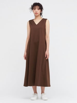 Сукня А-силуету коричнева | 6477458