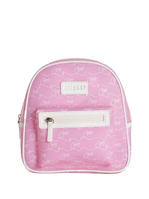 Рюкзак рожевий з принтом | 6477501