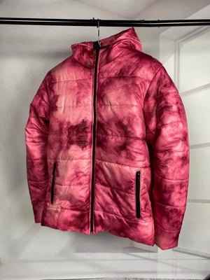 Куртка рожева з принтом | 6479613