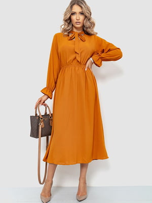 Сукня А-силуету бурштинового кольору | 6484277