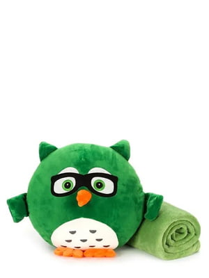 М'яка іграшка-подушка з зеленим пледом | 6484399